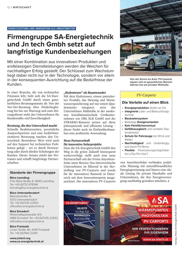 GUUTE-Artikel über SA-Energietechnik