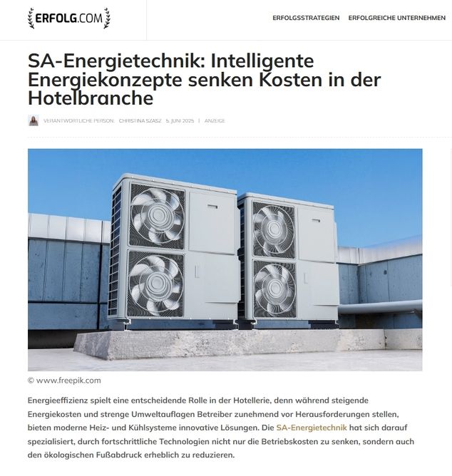 Erfolg.com Artikel über SA-Energietechnik